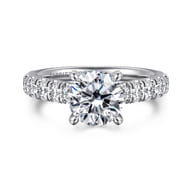 Sarita - 14K White Gold Round Diamond Engagement Ring