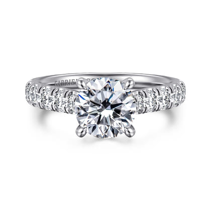 Sarita - 14K White Gold Round Diamond Engagement Ring