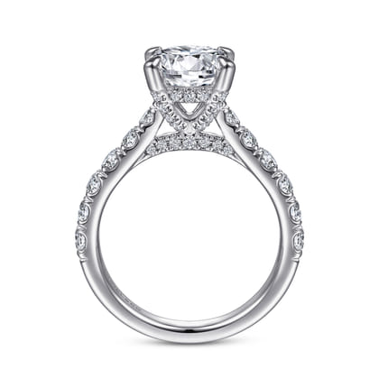 Sarita - 14K White Gold Round Diamond Engagement Ring
