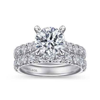 Sarita - 14K White Gold Round Diamond Engagement Ring
