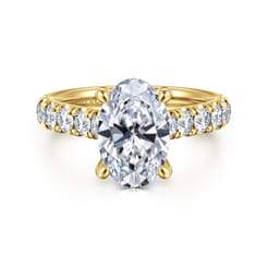 Sarita - 14K Yellow Gold Oval Diamond Engagement Ring