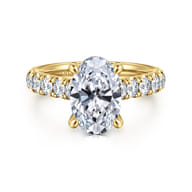 Sarita - 14K Yellow Gold Oval Diamond Engagement Ring