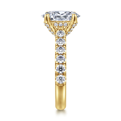 Sarita - 14K Yellow Gold Oval Diamond Engagement Ring