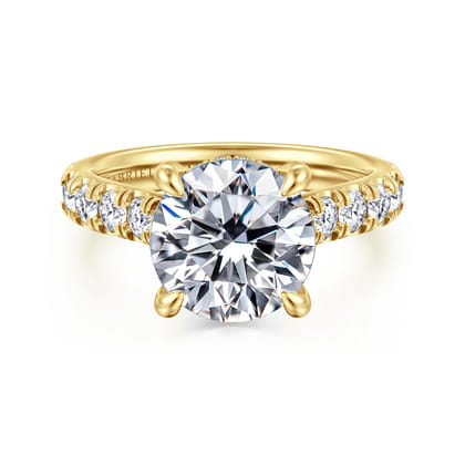 Sarita - 14K Yellow Gold Round Diamond Engagement Ring