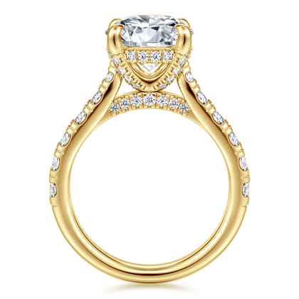 Sarita - 14K Yellow Gold Round Diamond Engagement Ring