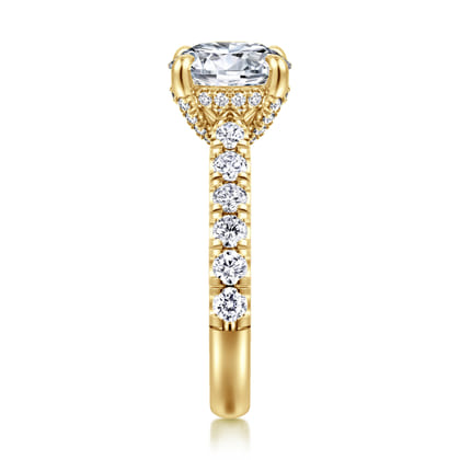 Sarita - 14K Yellow Gold Round Diamond Engagement Ring