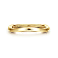 Satya - Curved 14K Yellow Gold Anniversary Band