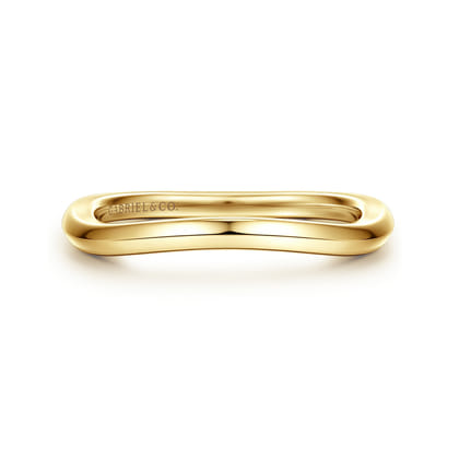 Satya - Curved 14K Yellow Gold Anniversary Band