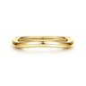 Curved Wedding Ring in 14k Yellow Gold with   at Gabriel & Co.