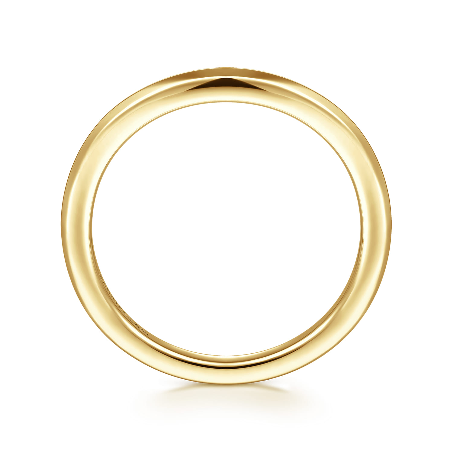Curved Wedding Ring in 14k Yellow Gold with   at Gabriel & Co. - Shot 2