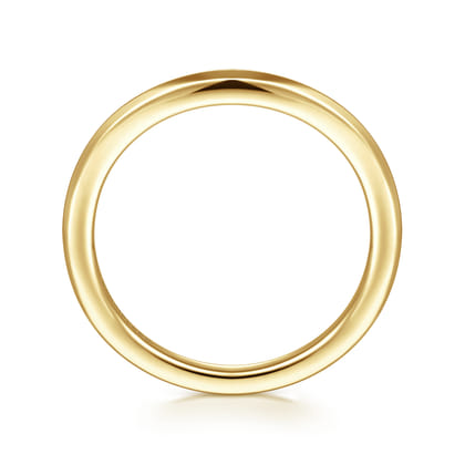 Satya - Curved 14K Yellow Gold Anniversary Band