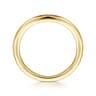Curved Wedding Ring in 14k Yellow Gold with   at Gabriel & Co.