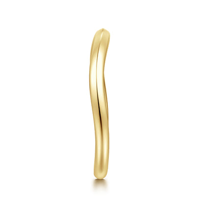 Satya - Curved 14K Yellow Gold Anniversary Band