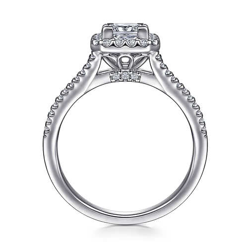 Savannah - 14K White Gold Princess Halo Diamond Engagement Ring - 0.33 ct - Shot 2