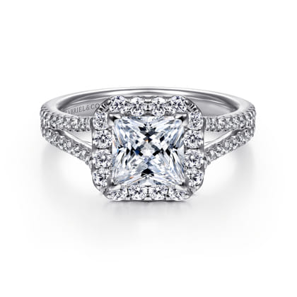 Savannah - Platinum Princess Halo Diamond Engagement Ring