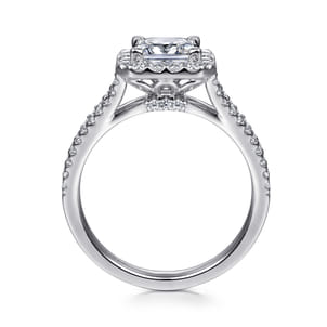 Savannah - Platinum Princess Halo Diamond Engagement Ring