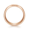 Sebastian - 14K Rose Gold 8mm - Satin Finish Men's Wedding Band with Beveled Edge