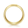 Sebastian - 14K Yellow Gold 8mm - Satin Finish Men's Wedding Band with Beveled Edge
