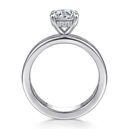 Sela - 14K White Gold Round Diamond Engagement Ring