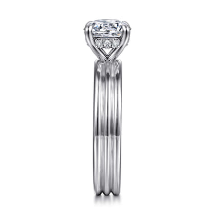 Sela - 14K White Gold Round Diamond Engagement Ring