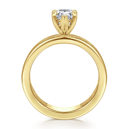 Sela - 14K Yellow Gold Pear Shape Diamond Engagement Ring