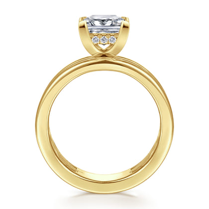 Sela - 14K Yellow Gold Princess Cut Diamond Engagement Ring