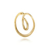 Selene - 14K Yellow Gold Diamond Swirl Bypass Hoop Earrings - 0.8 ct
