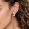 Selene - 14K Yellow Gold Diamond Swirl Stud Earrings - 0.35 ct