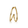 Selene - 14K Yellow Gold Pave Diamond Intricate Swirl Hoop Earrings - 1 ct