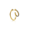 Selene - Intricate Hoop Earrings 14K White and Yellow Gold Diamond 0.45ct - 0.45 ct