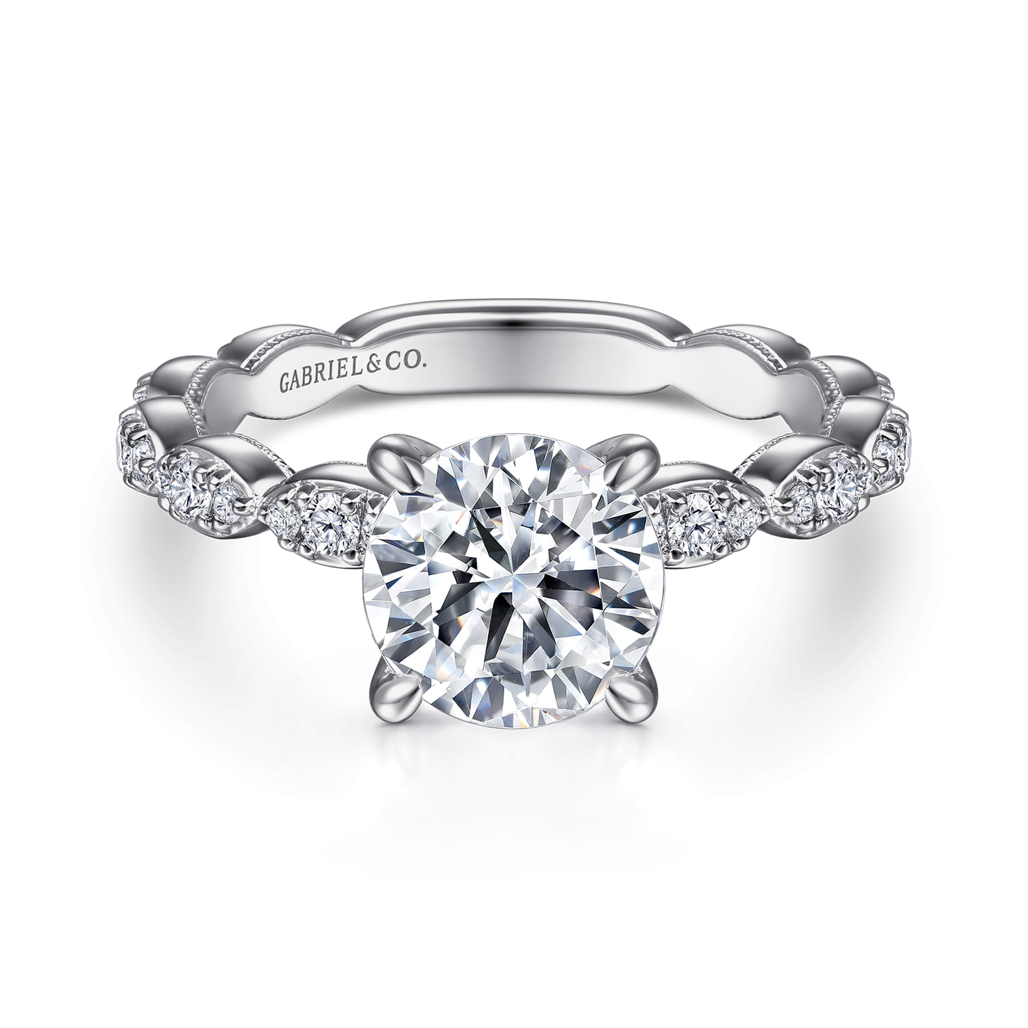 Senia - 14K White Gold Diamond Engagement Ring