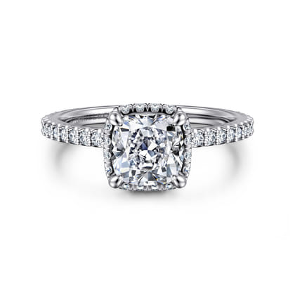 Senne - 14K White Gold Cushion Cut Diamond Engagement Ring