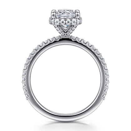 Senne - 14K White Gold Cushion Cut Diamond Engagement Ring