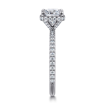 Senne - 14K White Gold Cushion Cut Diamond Engagement Ring