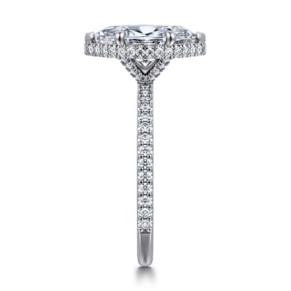 Senne - 14K White Gold Marquise Shape Diamond Engagement Ring