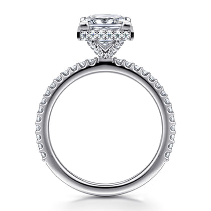 Senne - 14K White Gold Princess Cut Diamond Engagement Ring