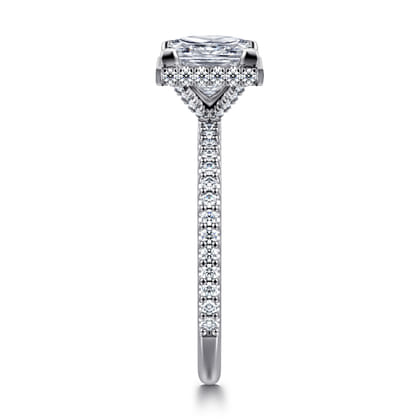 Senne - 14K White Gold Princess Cut Diamond Engagement Ring