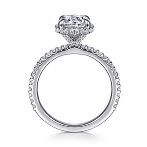 Senne - 14K White Gold Round Diamond Engagement Ring