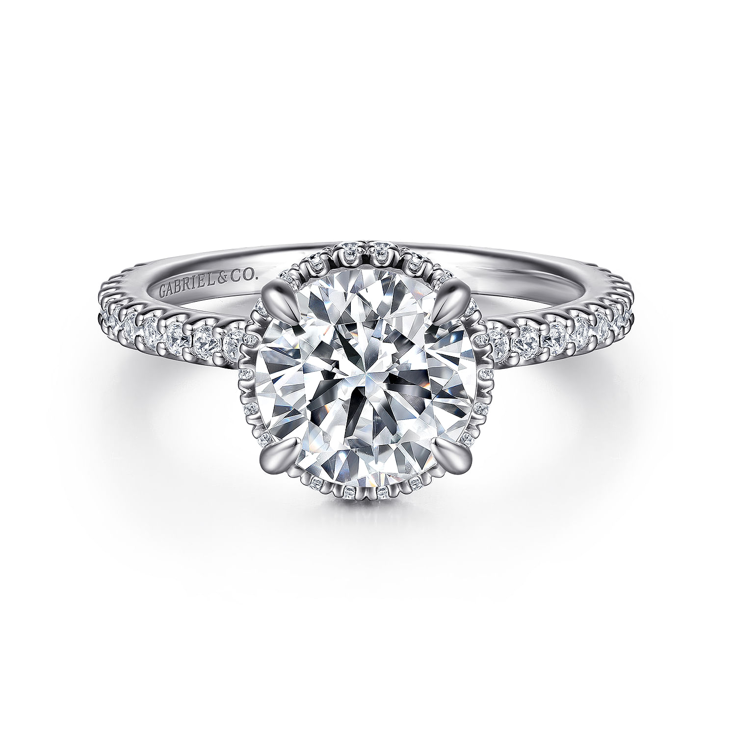 Senne - Platinum Round Diamond Engagement Ring