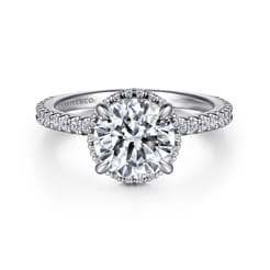 Senne - Platinum Round Diamond Engagement Ring