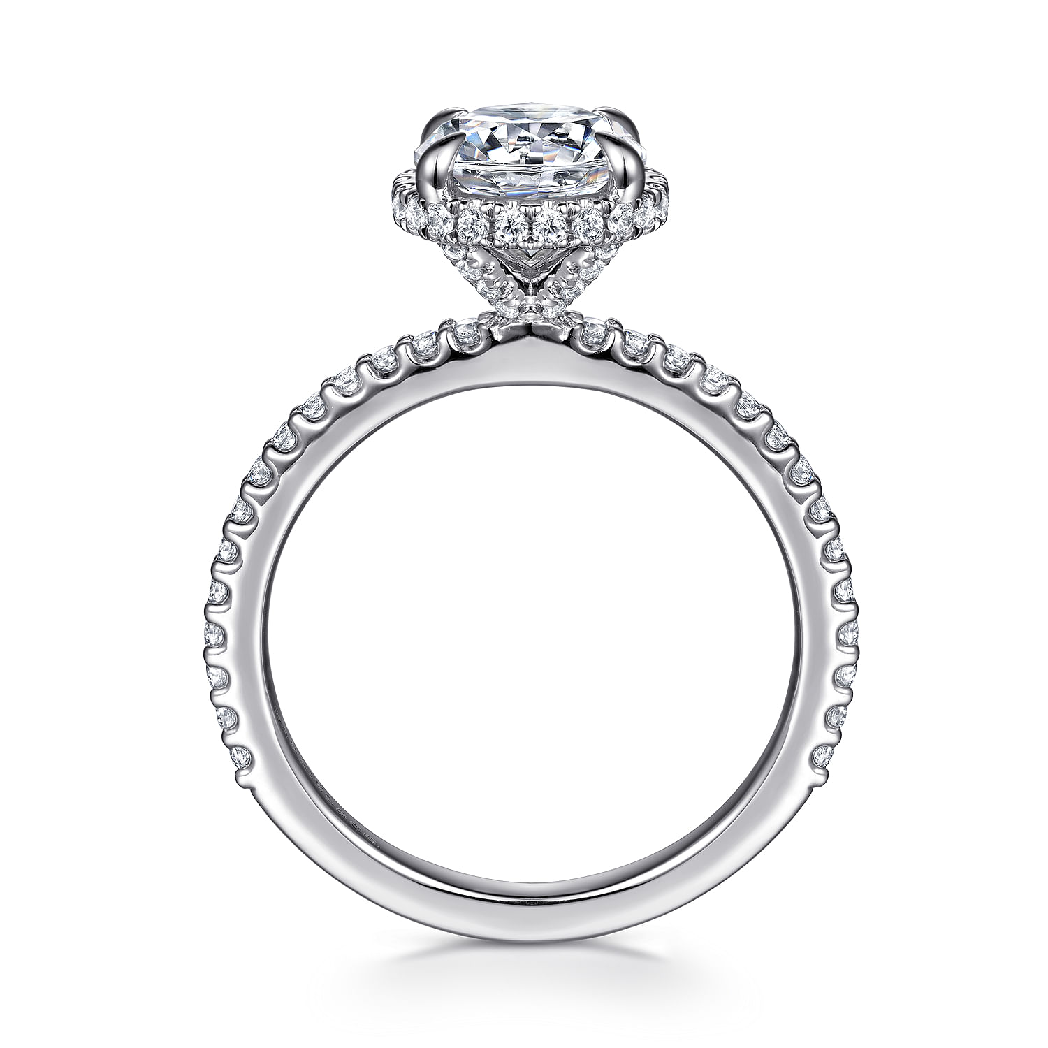 Senne - Platinum Round Diamond Engagement Ring