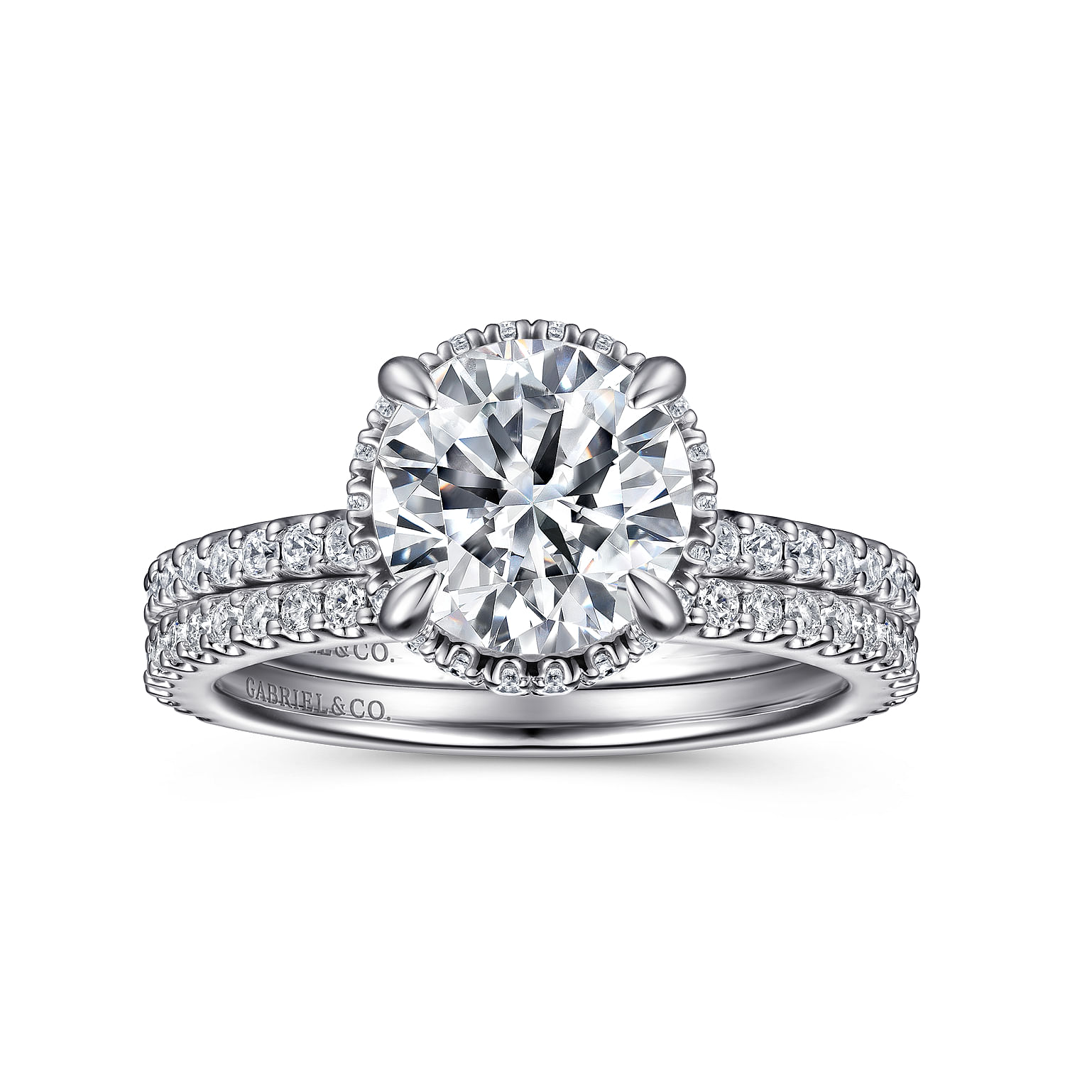 Senne - Platinum Round Diamond Engagement Ring