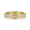 Straight Wedding Ring in 14k Yellow Gold with Marquise Natural Diamond at Gabriel & Co.