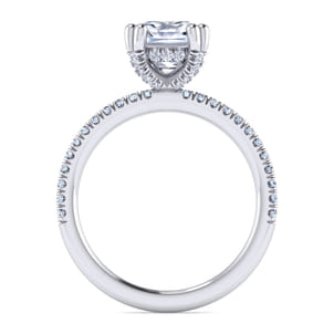 Serenity - 14K White Gold Cushion Cut Diamond Engagement Ring