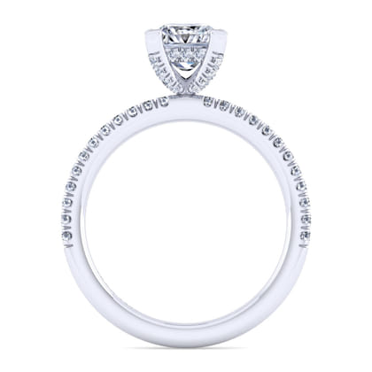 Serenity - 14K White Gold Princess Cut Diamond Engagement Ring