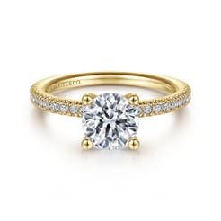 Serenity - 14K Yellow Gold Round Diamond Engagement Ring