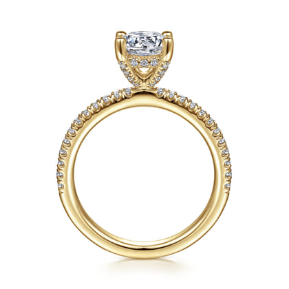 Serenity - 14K Yellow Gold Round Diamond Engagement Ring