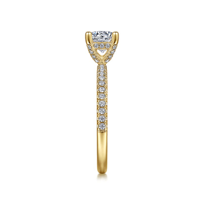 Serenity - 14K Yellow Gold Round Diamond Engagement Ring