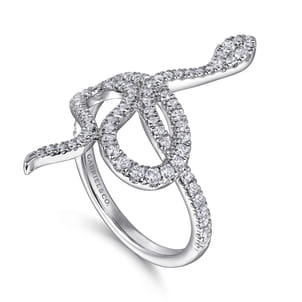 Serpentina - 14K White Gold Diamond Snake Ladies Ring