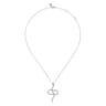Serpentina - 14K White Gold Diamond Snake Pendant Necklace - 0.75 ct